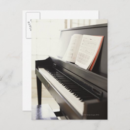 ピアノ ポストカード (正面/裏面)