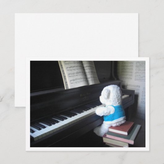 ピアノ ポストカード (正面/裏面)