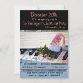 ピアノ ミュージカル ホリデー パーティー ご招待 招待状 (正面)