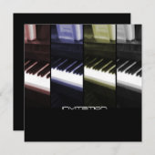 ピアノ/人生の音楽 ご招待のお知らせ 招待状 (正面/裏面)