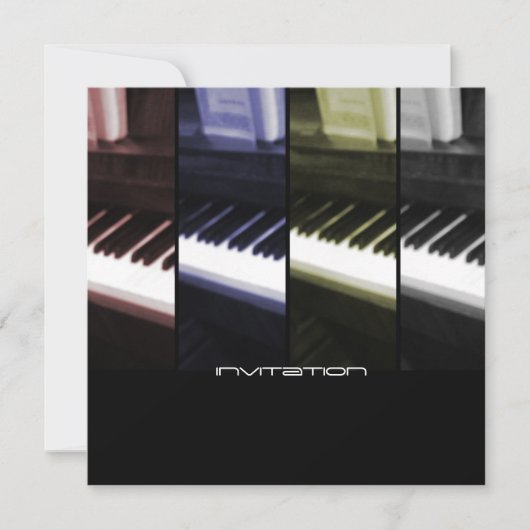 ピアノ/人生の音楽 ご招待のお知らせ 招待状 (正面)