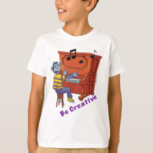 ピアノ-創造的なTシャツがあって下さい Tシャツ