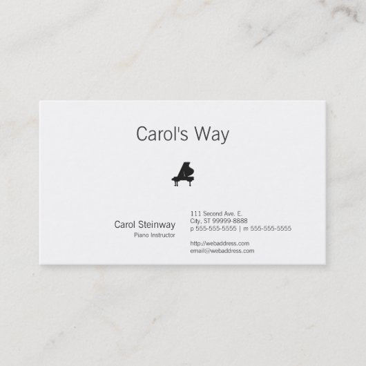 ピアノ 名刺 (正面)