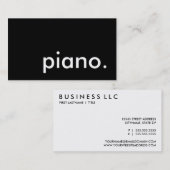 ピアノ。 名刺 (正面/裏面)