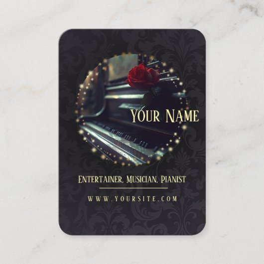 ピアノ – 名刺 (正面)