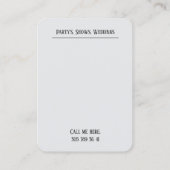 ピアノ – 名刺 (裏面)