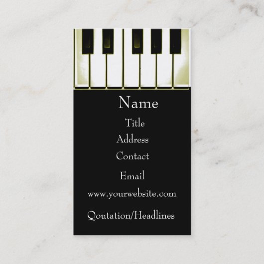 ピアノ 名刺 (正面)