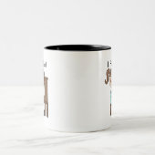 ピアノ-女性のTシャツおよびギフト ツートーンマグカップ (中央)