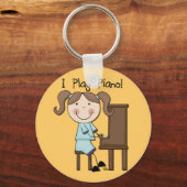 ピアノ – 女性のTシャツとギフト キーホルダー (正面)