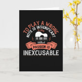 ピアノ – 情熱を持たないと許せない カード (黄色い花)