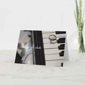 ピアノ – 日付カードを保存 案内状