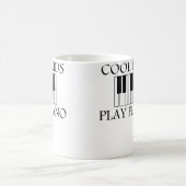 ピアノ 男性 女性 子供のスタイル コーヒーマグカップ (中央)