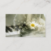 ピアノ、花、星 名刺 (裏面)