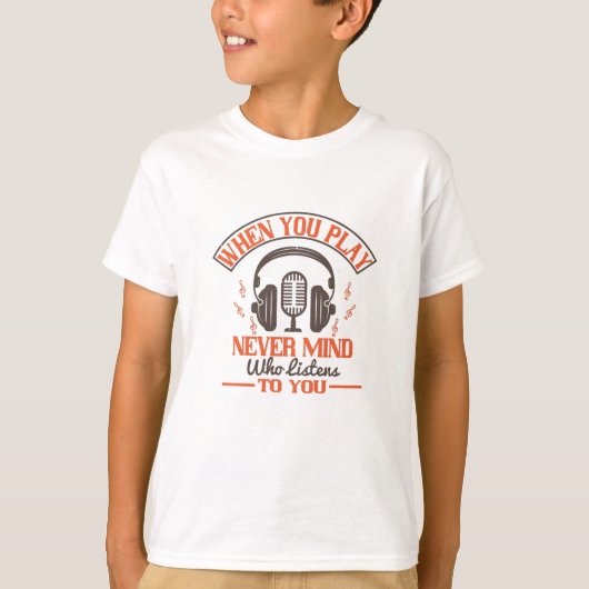 ピアノ - 誰もあなたのことを聞いてくれない Tシャツ (正面)