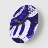 ピアノHwy ラウンド壁時計 (傾斜)