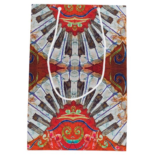 ピアノR4カスタムなギフトバッグ-無光沢媒体 ミディアムペーパーバッグ (裏面)