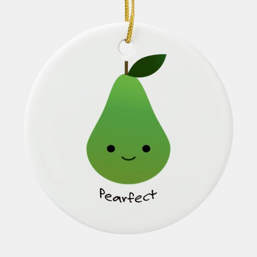 ピアフェクトキュートかわいい梨 セラミックオーナメント (正面)