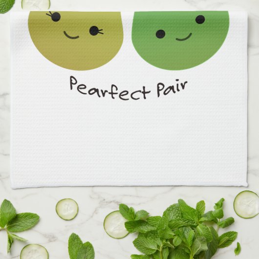 ピアフェクト梨かわいい梨 キッチンタオル (折り畳み)