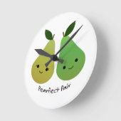 ピアフェクト梨かわいい梨 ラウンド壁時計 (傾斜)