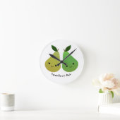 ピアフェクト梨かわいい梨 ラウンド壁時計 (ホーム)