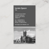 ピアヘッド建物、カーディフベイ – 70pcグレー 名刺 (裏面)