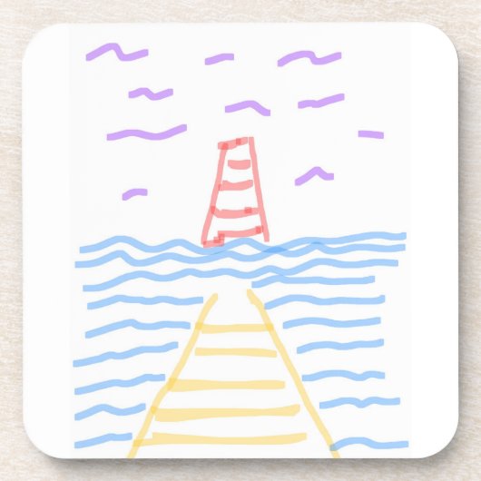 ピアライトハウス懸命プラスチックコースター コースター (正面)