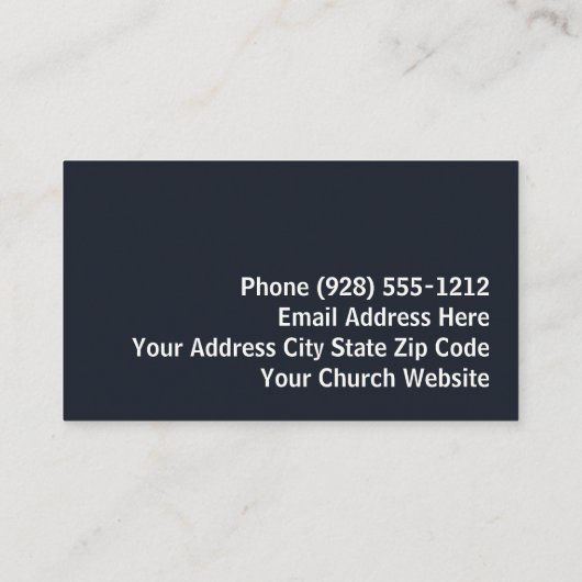 ピアリーゲイツ金ゴールドクロス教会の名刺 名刺 (裏面)