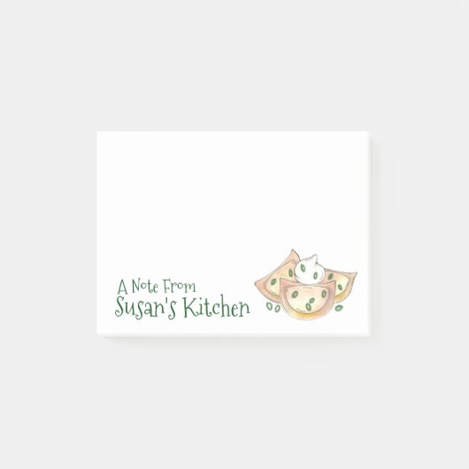 ピアージーキッチンパーソナライズされたグルメからのメモ ポストイット (正面)