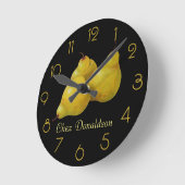 ピアーズスティルライフ油オンキャン絵画バスズカスタム ラウンド壁時計 (傾斜)