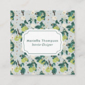 ピアーズビーズボタニカルフローラインテリアデザイナー スクエア名刺 (正面)