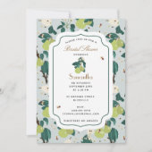 ピアーズビーズボタニカルフローラガーデンブライダルシャワー 招待状 (正面)