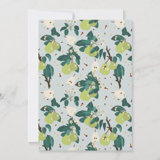 ピアーズビーズボタニカルフローラガーデンブライダルシャワー 招待状 (裏面)