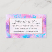 ピアートッガーリークブルー抽象芸術絵を描(ばちゃばちゃ)跳ねるアート ロイヤリティカード (裏面)