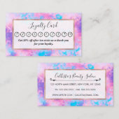 ピアートッガーリークブルー抽象芸術絵を描(ばちゃばちゃ)跳ねるアート ロイヤリティカード (正面/裏面)