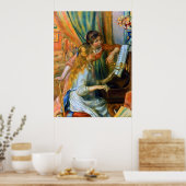 ピアール・ルノワールの「ピアノを弾く少女たち」 ポスター (キッチン)