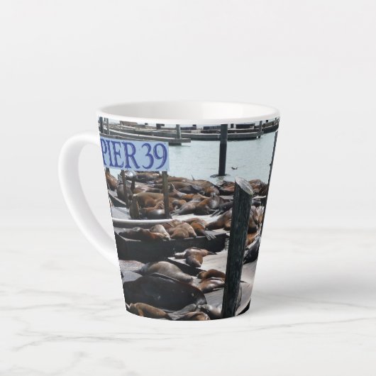 ピア39シーライオンズ カフェラテマグ (左アングル)