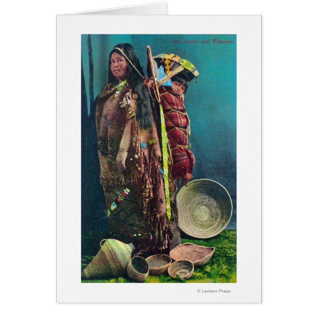 ピウタ先住民パポオースの親子 (正面)