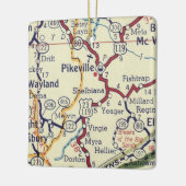 ピエクビルKYヴィンテージの地図 セラミックオーナメント (左)