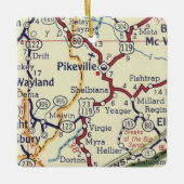 ピエクビルKYヴィンテージの地図 セラミックオーナメント (正面)