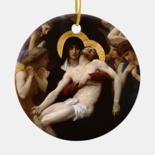 ピエタイエスキリストとヴァージンマリア セラミックオーナメント (正面)