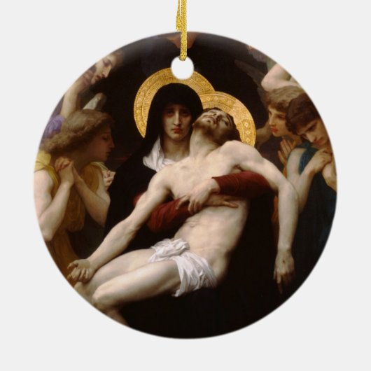 ピエタイエスキリストとヴァージンマリア セラミックオーナメント (裏面)