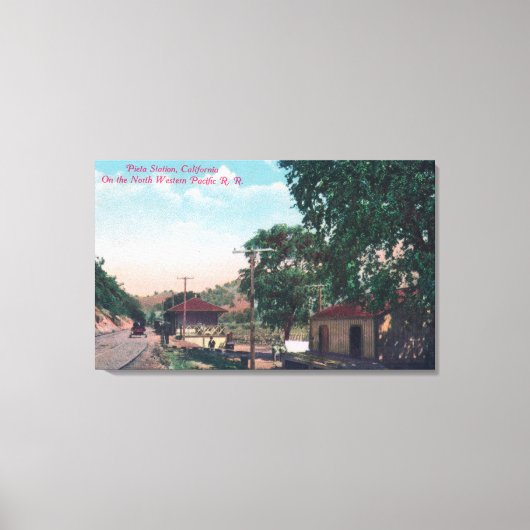 ピエタノースウェスタン太平洋RR駅 キャンバスプリント (正面)