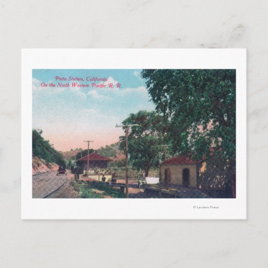 ピエタノースウェスタン太平洋RR駅 ポストカード (正面)