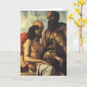 ピエタバイジョバンニベリーニルネッサンスファインアート カード (黄色い花)