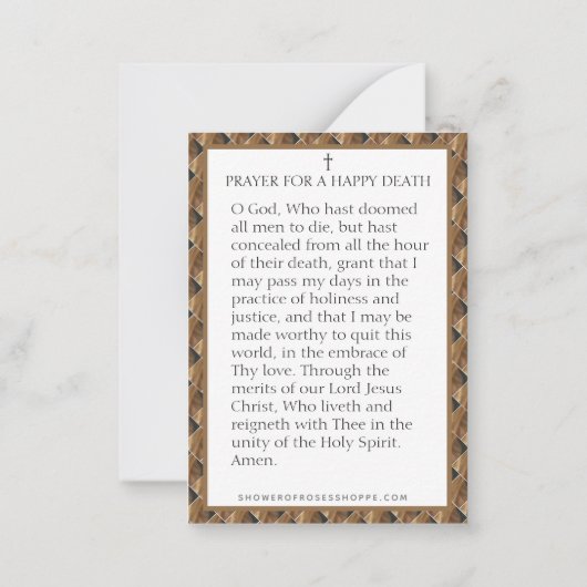 ピエタヴァージンマリーイエス祈りの言葉ハッピーデス ノートカード (裏面)