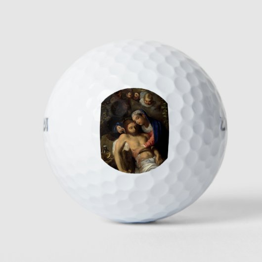 ピエタ（マリアとイエス）（アダム・エルシーマー著） ゴルフボール (正面)