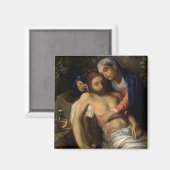 ピエタ(マリアとイエス)(アダム・エルシーマー著) マグネット (正面/裏面)