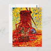 ピエットモンドリアンアート、ミルインサンライト、1908年 ポストカード (正面/裏面)