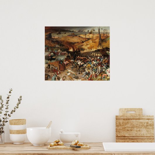 ピエテルブルーゲエルヴィエホエルトリウンフォドゥラミュエルテ ポスター (キッチン)