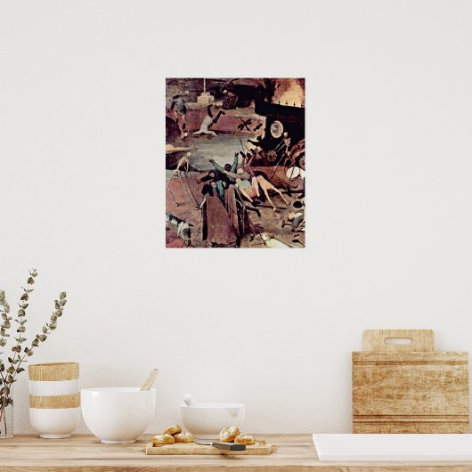 ピエテルブルーゲルエルエルダー – 死の勝利詳細 ポスター (キッチン)